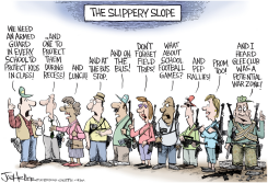 GUARDING SCHOOLS by Joe Heller