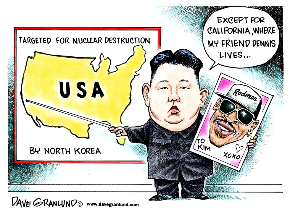  NORTH KOREA TARGETS US by Dave Granlund