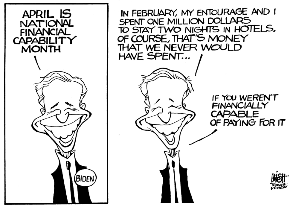 BIDEN'S HOTEL BILL, B/W