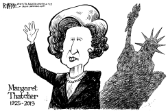 MARGARET THATCHER by Rick McKee