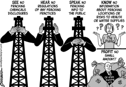 SEE NO FRACKING BW by Steve Greenberg
