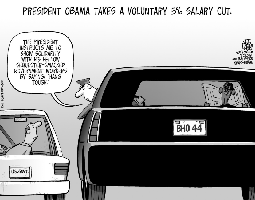 CORRECTED Obama Sequester Salary Cut
