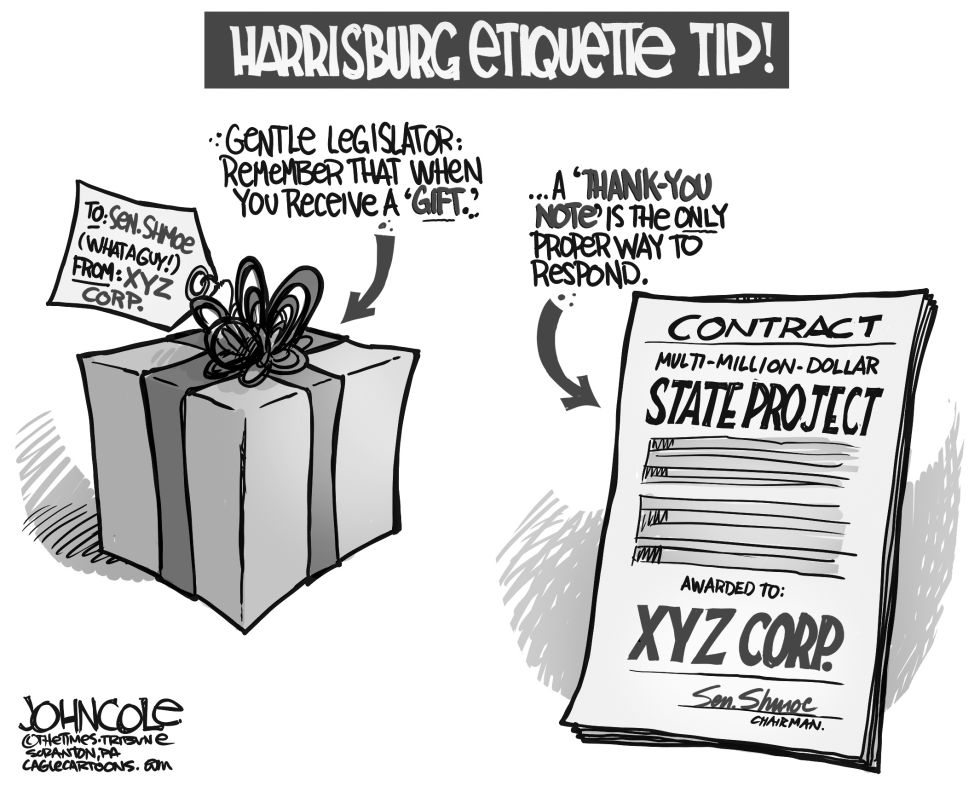 LOCAL PA -- Legislature and gifts BW