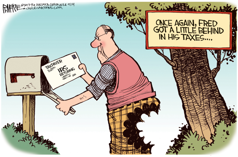 Fred's Tax Troubles: A Bite Out of His Behind on Tax Day