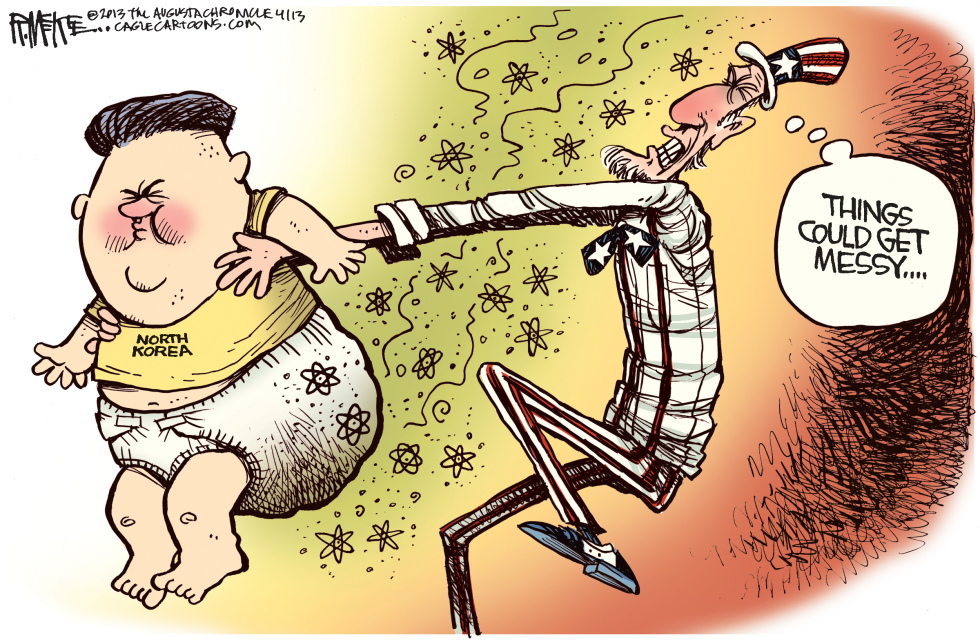  KIM JONG UN DIRTY DIAPER by Rick McKee