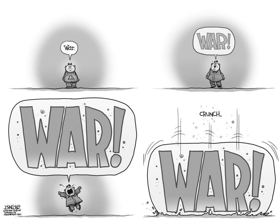 Kim talks of war BW