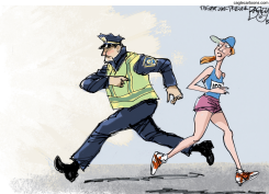BOSTON MARATHON ATTACK - RUNNERS  by Pat Bagley