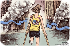 BOSTON MARATHON BOMBING  by Rick McKee