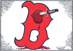 BOSTON MARATHON  by Bob Englehart