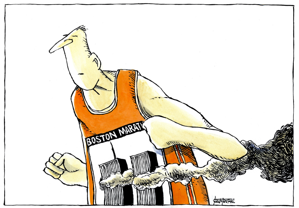 Terror in Boston Marathon color