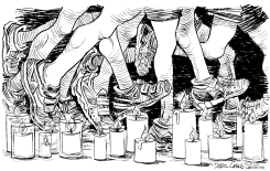 BOSTON MARATHON MEMORIAL by Daryl Cagle