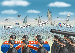FUNERAL OF MARGARET THATCHER by Marian Kamensky