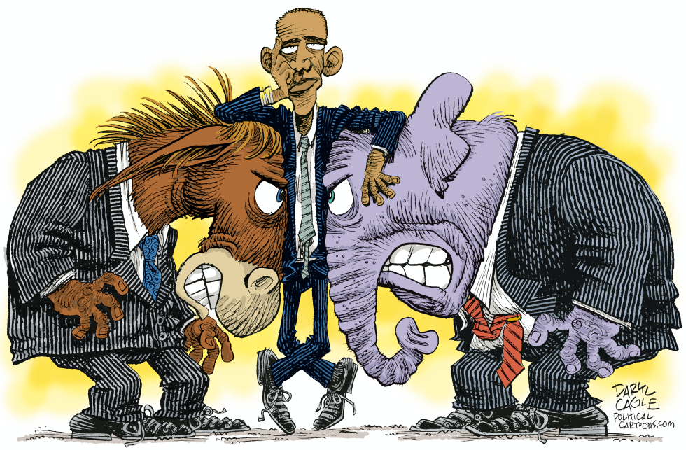  OBAMA EL DE EN MEDIO  by Daryl Cagle