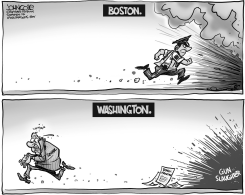 BOSTON AND WASHINGTON BW by John Cole