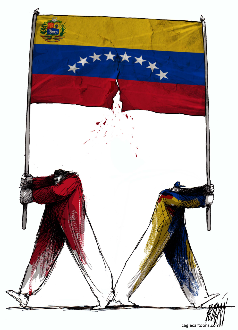  VENEZUELA EN DOS  by Angel Boligan