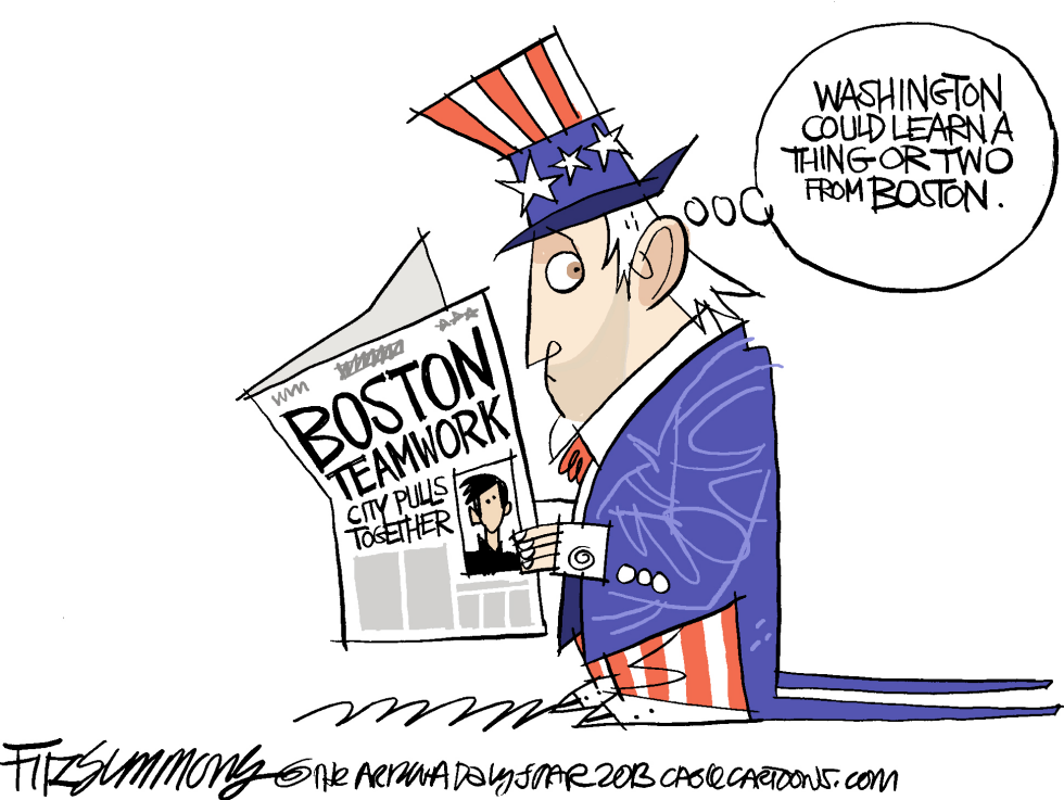  BOSTON'S LESSON -  by David Fitzsimmons