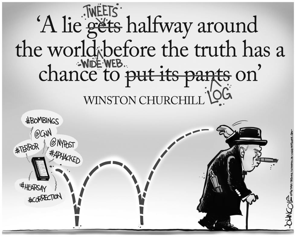 Churchill and Twitter BW