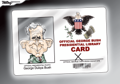 DUBYA'S LIBRARY CARD by Bill Day