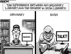BUSH LIBRARY SHHH by Steve Sack