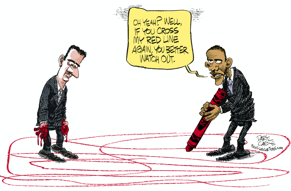Obama Draws a Red Line on Syria COLOR