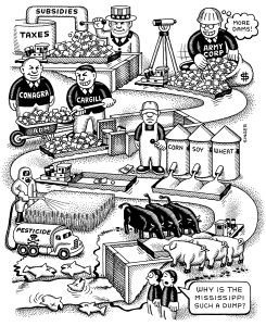 MISSISSIPPI RIVER POLLUTION by Andy Singer