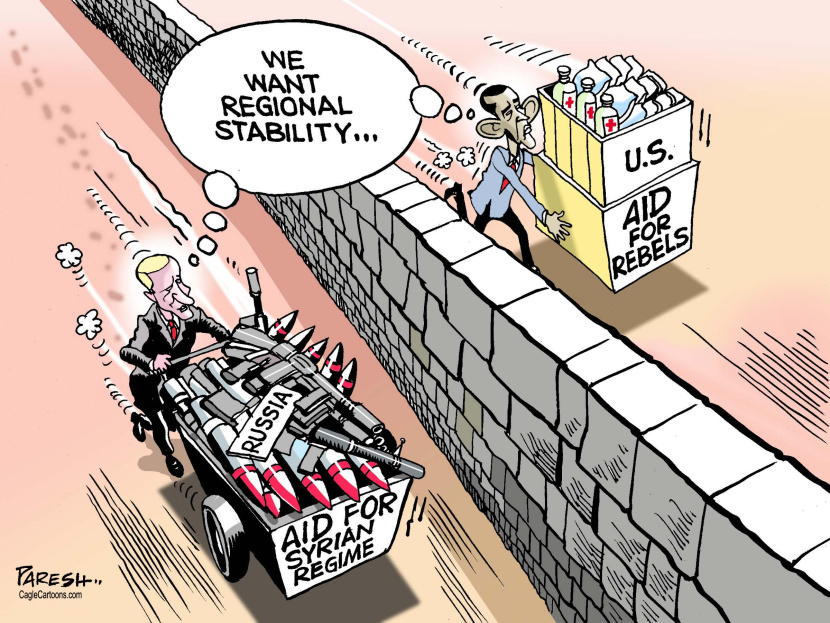 US, Russia on Syria COLOR