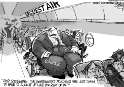 SEQUESTER SQUEEZE by Pat Bagley
