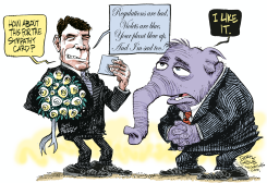 TEXAS GOV PERRY SYMPATHY CARD  by Daryl Cagle