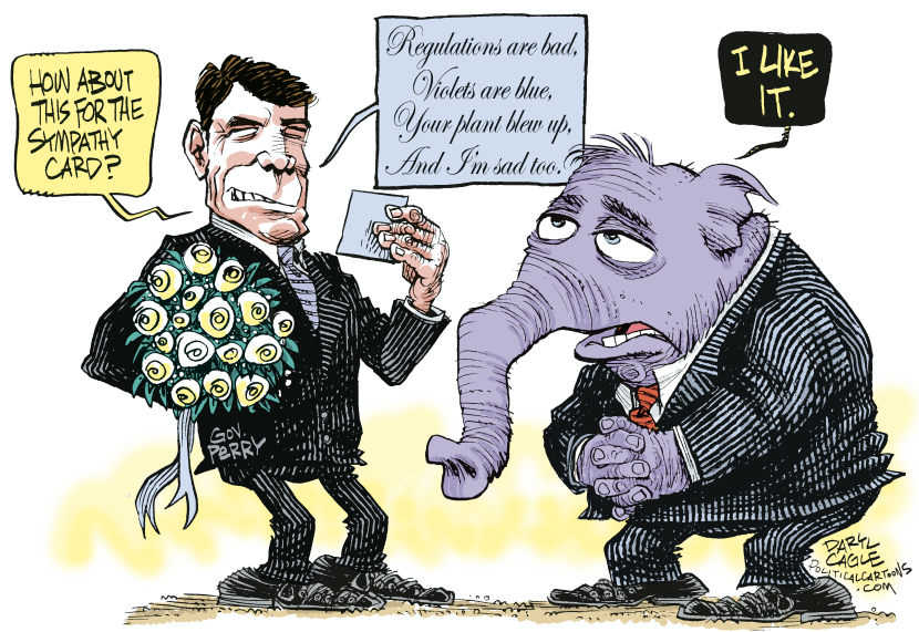 Texas Gov Perry Sympathy Card COLOR