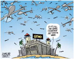 GITMO AND DRONES  by John Cole