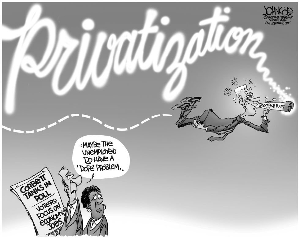 LOCAL PA -- Corbett polls and economy BW