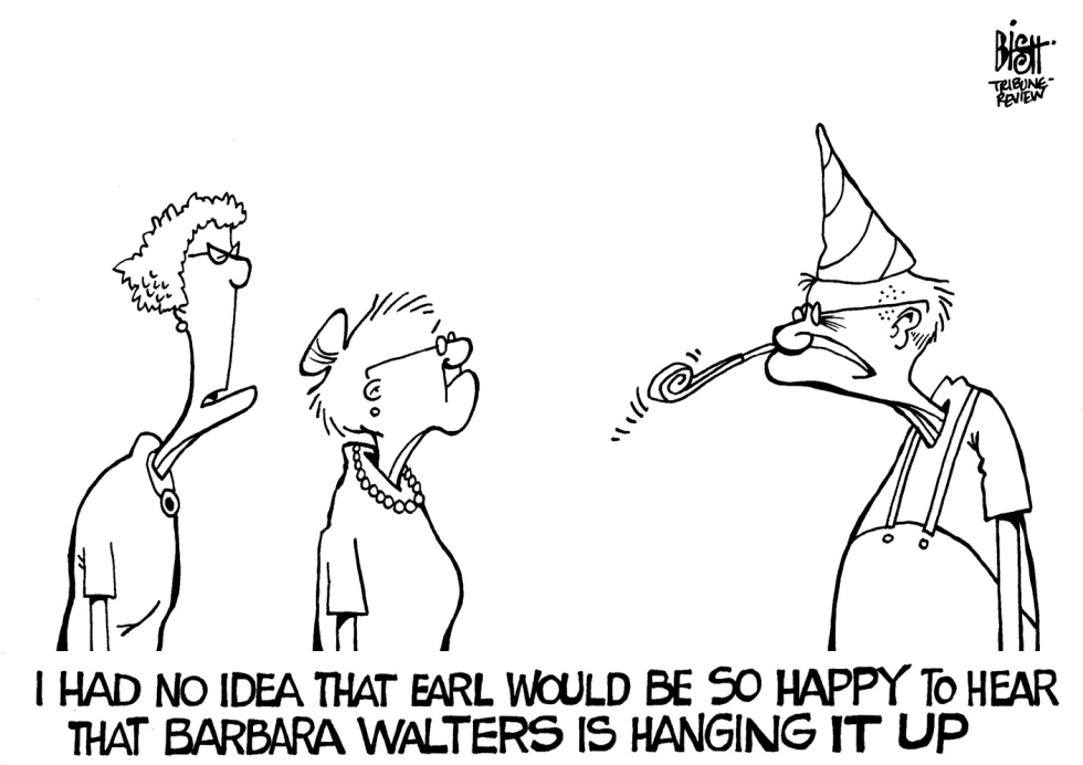 BARBARA WALTERS RETIRES, B/W