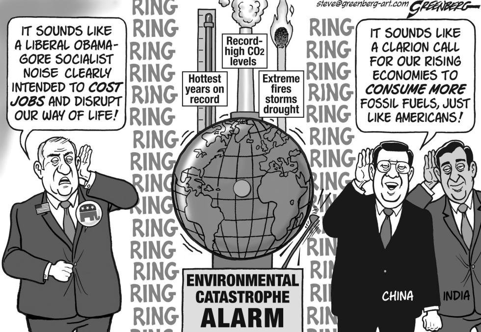 Earth alarm bw