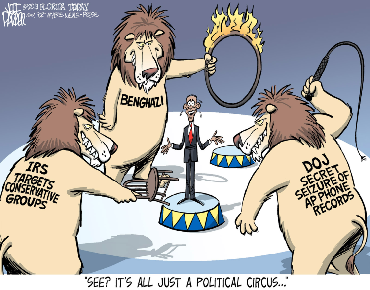 OBAMA SCANDAL CIRCUS  by Jeff Parker