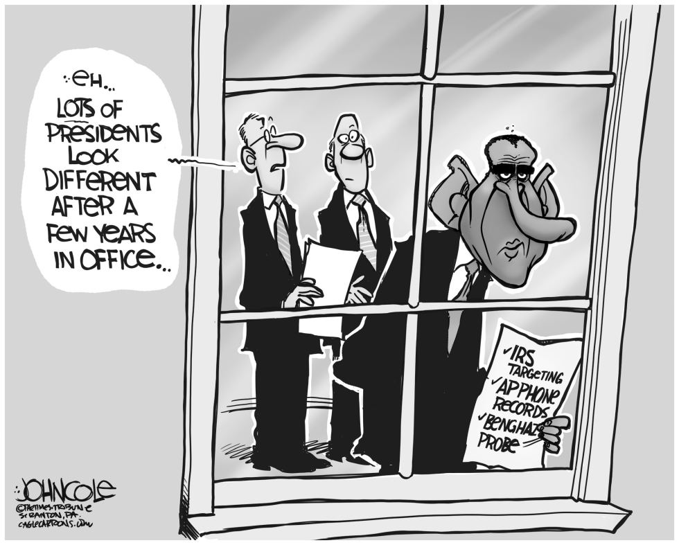 Obama as Nixon BW