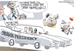 OBAMA AT THE WHEEL  by Pat Bagley