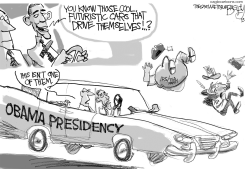 OBAMA AT THE WHEEL by Pat Bagley