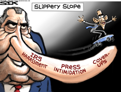 NIXON AND OBAMA  by Steve Sack