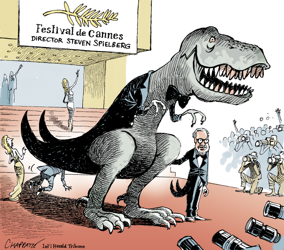  STEVEN SPIELBERG OPENS CANNES by Patrick Chappatte