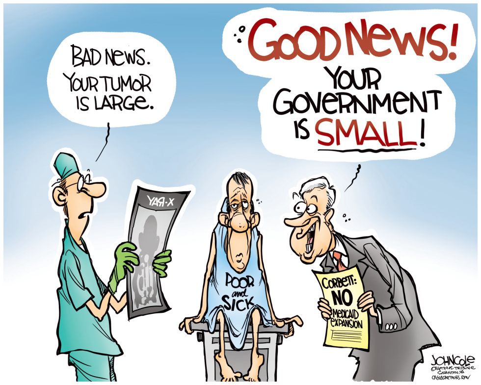 LOCAL PA -- Corbett and Medicaid COLOR
