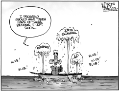 PLUGGING LEAKS by Christopher Weyant