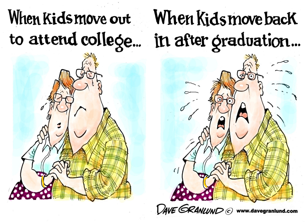  COLLEGE KIDS AND PARENTS by Dave Granlund