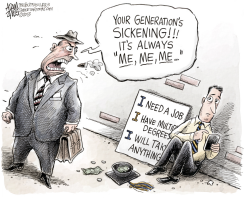 MILLENNIALS GRADUATE  by Adam Zyglis