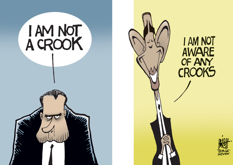 NIXON, OBAMA AND SCANDALS, COLOR