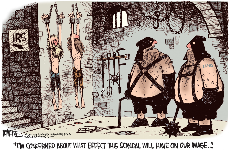 IRS Executioners Worry About Scandal's Image Damage in Hilarious Cartoon