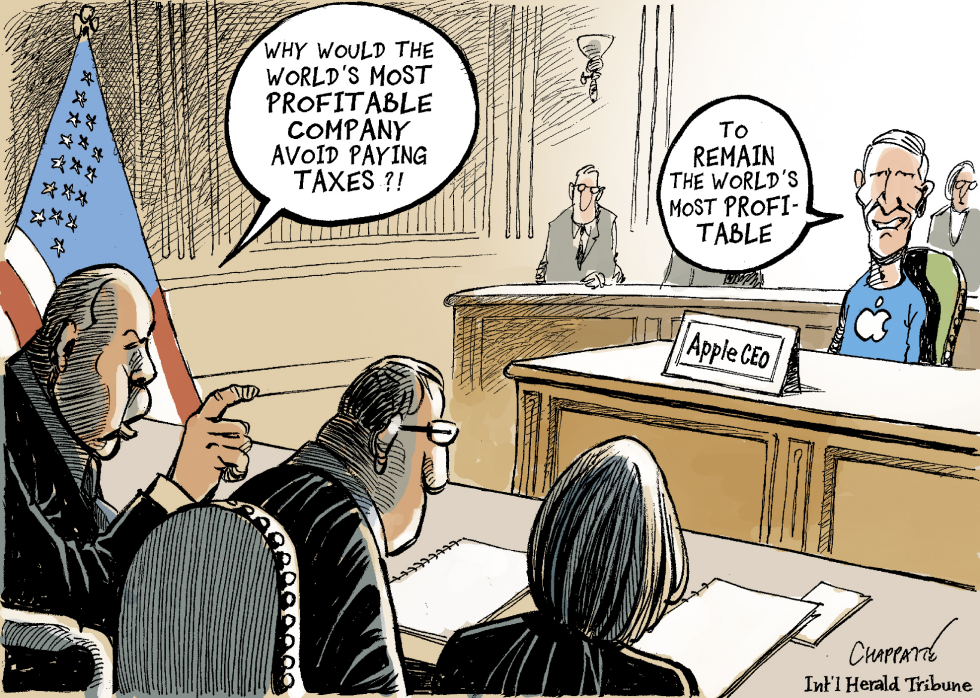  APPLE AVOIDS CORPORATE TAXES by Patrick Chappatte