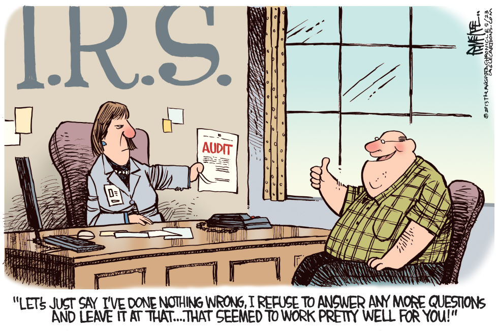  IRS PLEADS THE FIFTH by Rick McKee