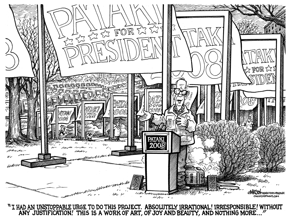 New York Governor George Pataki's Presidential Campaign Is Inspired By Christo's Public Art In Central Park