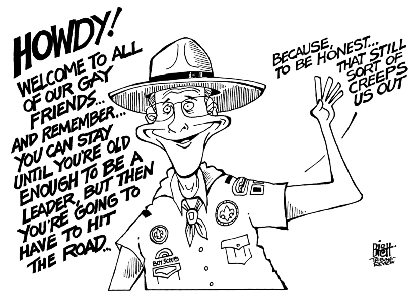 BOY SCOUTS AND GAYS, B/W