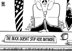 THE BUCK STOPS HERE, B/W by Randy Bish